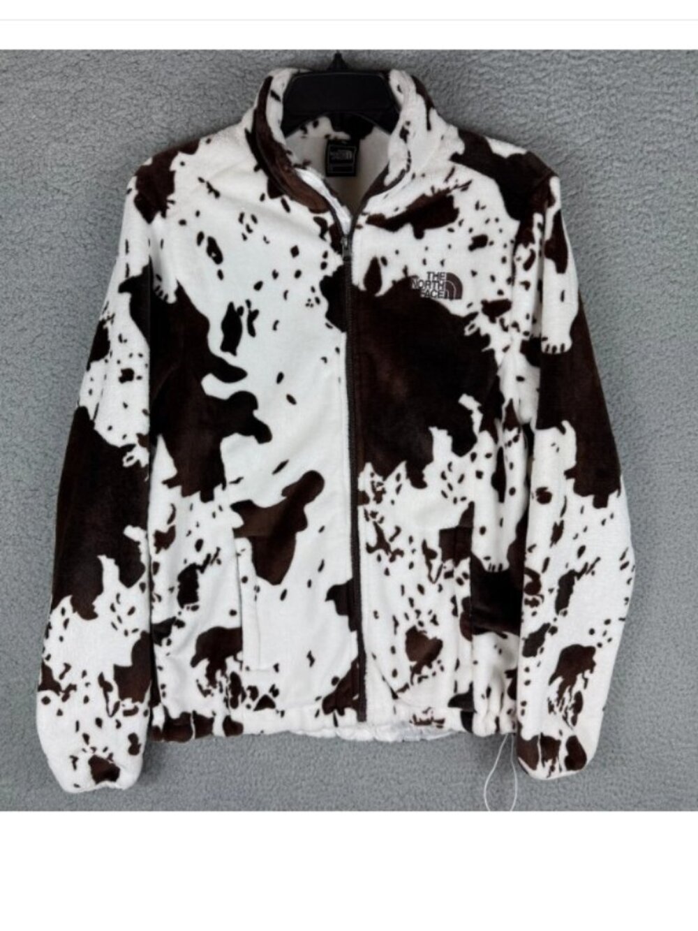 The North Face Women's XL Cow Print Fleece Jacket Full Zip Summit Series
